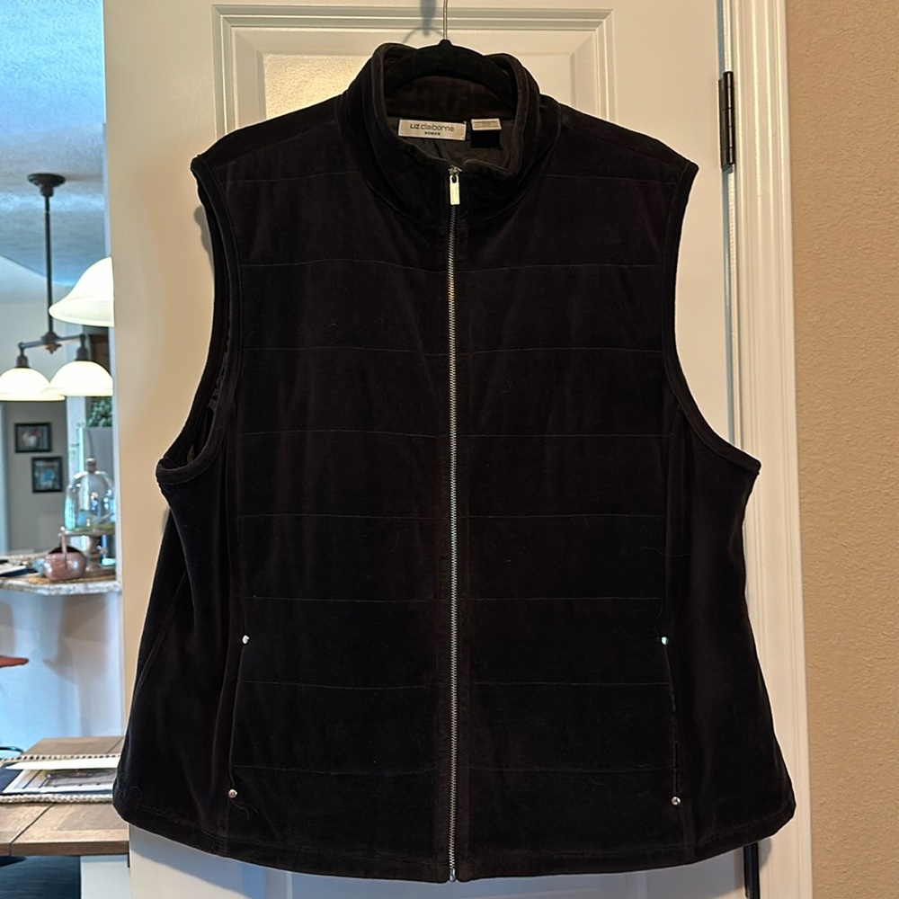 Black velvet vest by Liz Claiborne Woman